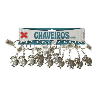 Chaveiro - Elefante 4cm - Cartela c/12 (C)