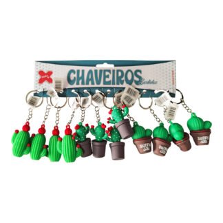 Chaveiro - Cactos 5cm- Cartela c/12 (D)