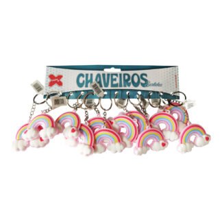 Chaveiro - ArcoIris 5cm - Cartela c/12 (D)