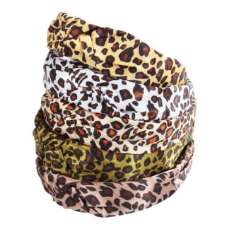 Tiara Turbante com Nó - Estampa Peles - Pcte c/ 5