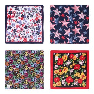 Lenço Bandana 54x54 - Delicado - Pcte c/ 5