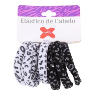 Elastico de Cabelo Básico (2,5cm) - BL c/ 6 - Pcte c/ 12