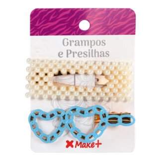 Presilha Coração e Pedras BL c/ 2 - Pcte c/ 12