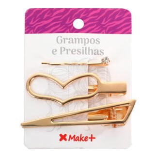 Presilha Coração Bl c/ 3 - Pcte c/ 12