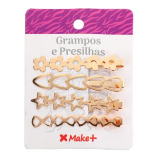 Grampos Delicado Dourado BL c/ 4 - Pcte c/ 12