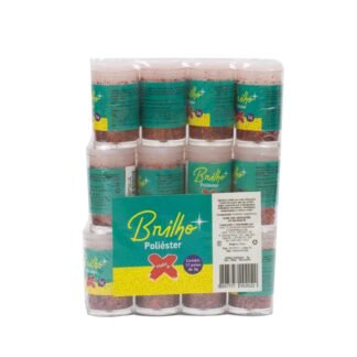 Glitter Poliester Potinho 3 grs c/ 12 Vermelho