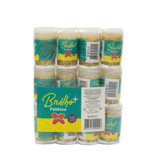 Glitter Poliester Potinho 3 grs c/ 12 Ouro