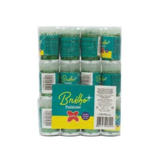 Glitter Poliester Potinho 3 grs c/ 12 Verde escuro