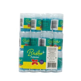 Glitter Poliester Potinho 3 grs c/ 12 Verde Agua