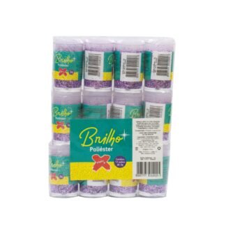 Glitter Poliester Potinho 3 grs c/ 12 Violeta