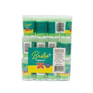Glitter Poliester Potinho 3 grs c/ 12 Verde Neon