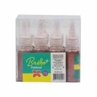 Glitter Poliester Bisnaga 15 grs c/ 12 Vermelho