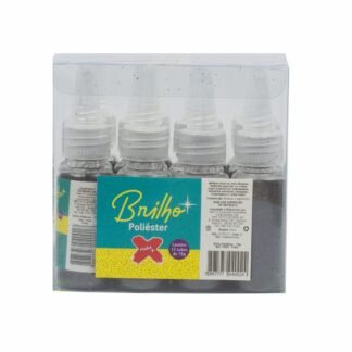Glitter Poliester Bisnaga 15 grs c/ 12 Preto