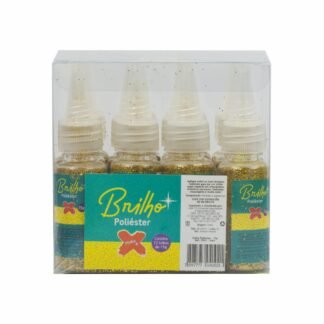 Glitter Poliester Bisnaga 15 grs c/ 12 Ouro