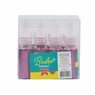 Glitter Poliester Bisnaga 15 grs c/ 12 Pink