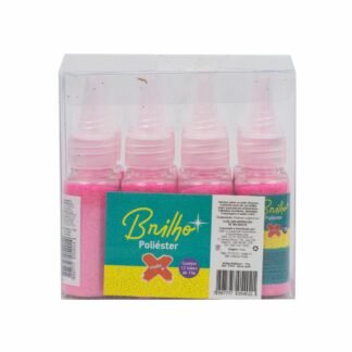 Glitter Poliester Bisnaga 15 grs c/ 12 Rosa neon