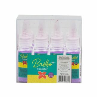 Glitter Poliester Bisnaga 15 grs c/ 12 Lilas neon