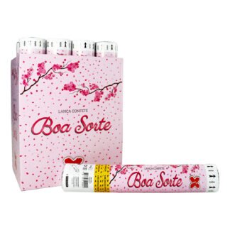 Lança Confete Boa Sorte - (Petalas Flor de Sakura) - display com 12