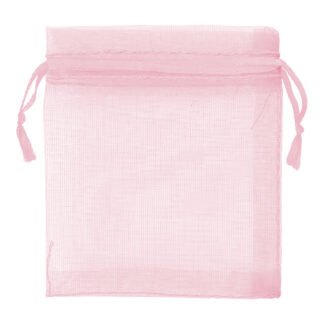 Saco de Organza 8*10 Rosa Claro Pacote c/ 10