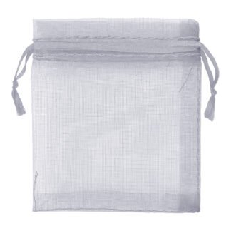 Saco de Organza 8*10 Prata Pacote c/ 10