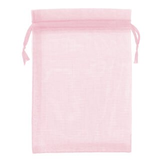 Saco de Organza 10*15 Rosa Claro Pacote c/ 10