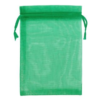 Saco de Organza 10*15 Verde Pacote c/ 10