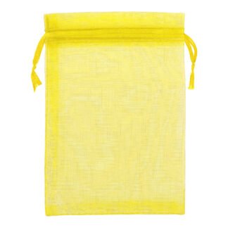 Saco de Organza 10*15 Amarelo Pacote c/ 10