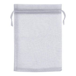 Saco de Organza 12*17 Prata Pacote c/ 10