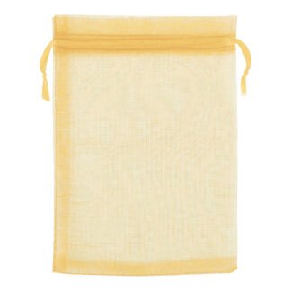 Saco de Organza 12*17 Dourado Pacote c/ 10