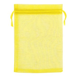 Saco de Organza 12*17 Amarelo Pacote c/ 10