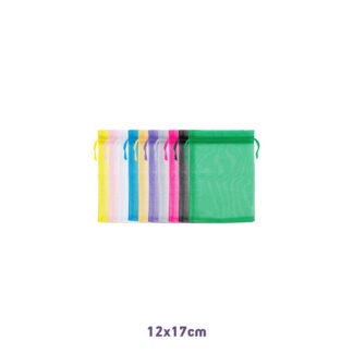 Saco de Organza 12*17 Sortido Pacote c/ 10