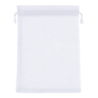 Saco de Organza 14*20 Branco Pacote c/ 10