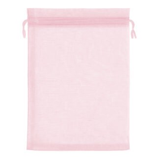 Saco de Organza 14*20 Rosa Claro Pacote c/ 10