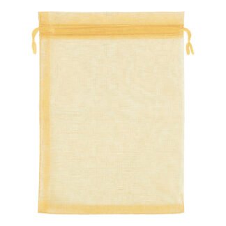 Saco de Organza 14*20 Dourado Pacote c/ 10