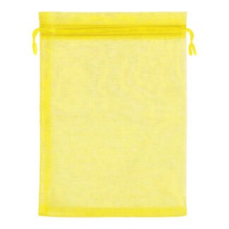Saco de Organza 14*20 Amarelo Pacote c/ 10