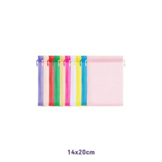 Saco de Organza 14*20 Sortido Pacote c/ 10