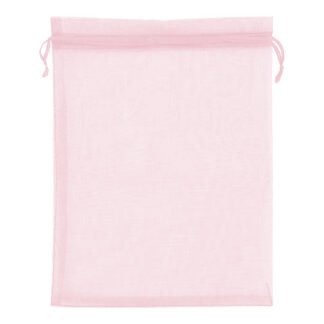 Saco de Organza 17*23 Rosa Claro Pacote c/ 10