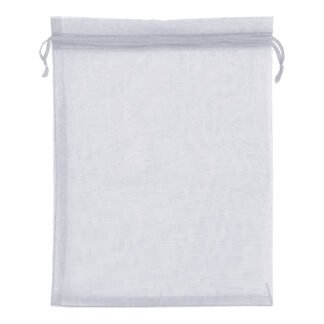 Saco de Organza 17*23 Prata Pacote c/ 10