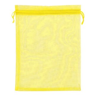 Saco de Organza 17*23 Amarelo Pacote c/ 10