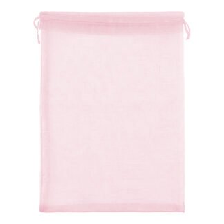 Saco de Organza 20*30 Rosa Claro Pacote c/ 5