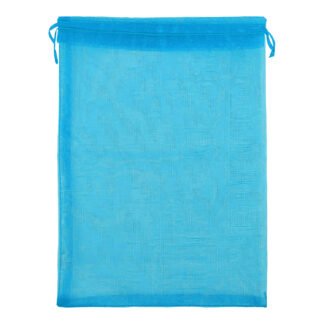 Saco de Organza 20*30 Azul Pacote c/ 5