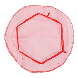 Saco de Organza Redondo 28*28 Vermelho Pacote c/ 5