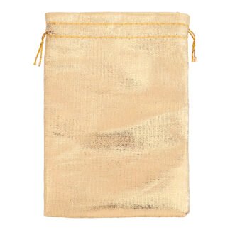 Saco Lame 10*15 Dourado Pacote c/ 10