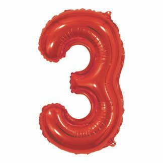 Balão metalizado 16' - 40 cm 40 cm Vermelho 3