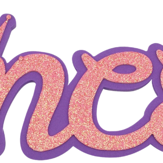 Painel 48X11 Cm Glitter Rosa/Lilas Neon - C/ 01 Un - "Princesa"