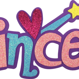 Painel 31X12 Cm Glitter Rosa/Azul Neon - C/ 01 Un - "Princesa"