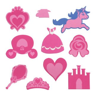 Aplique Ades. Estamp. Colors - C/ 10 Un - "Itens De Princesa"