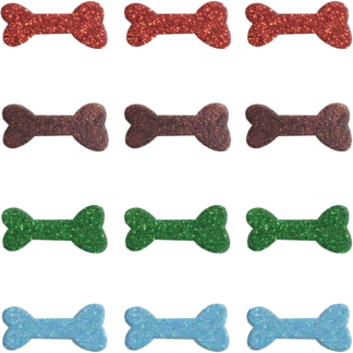 Aplique Ades. 3 Cm - Glitter Colors - Cartela C/ 12 Un - "Ossinhos"