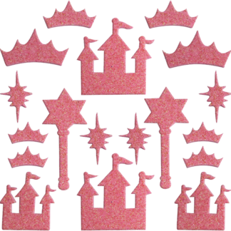 Aplique Ades Cartela - Glitter Rosa Neon- "Castelo Encantado"