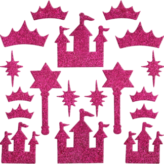 Aplique Ades Cartela - Glitter Pink- "Castelo Encantado"